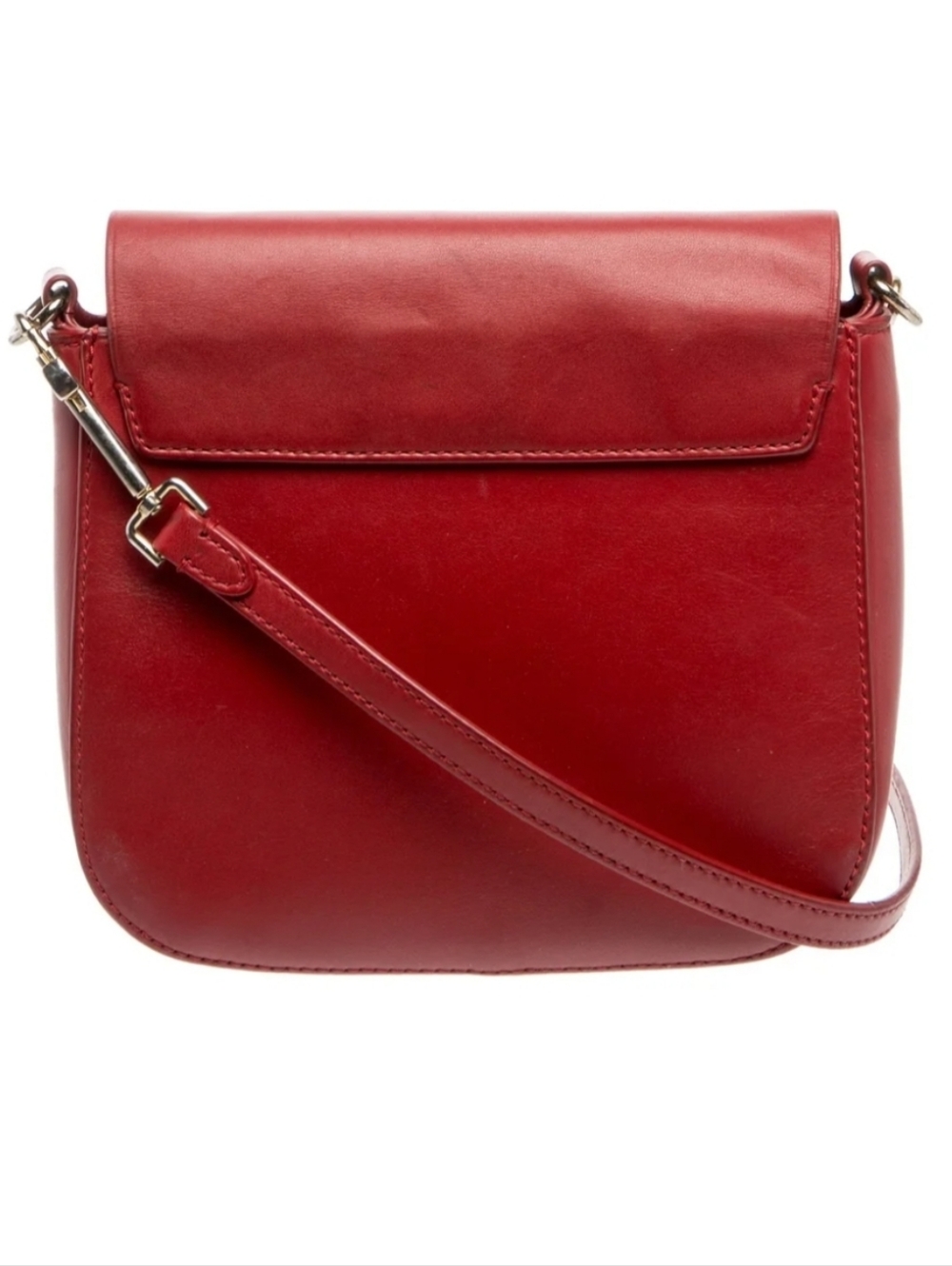 Theory Authentic Red Leather Crossbody Bag - Picture 3 of 6